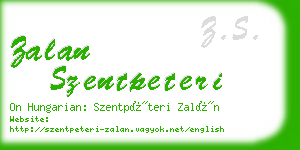 zalan szentpeteri business card